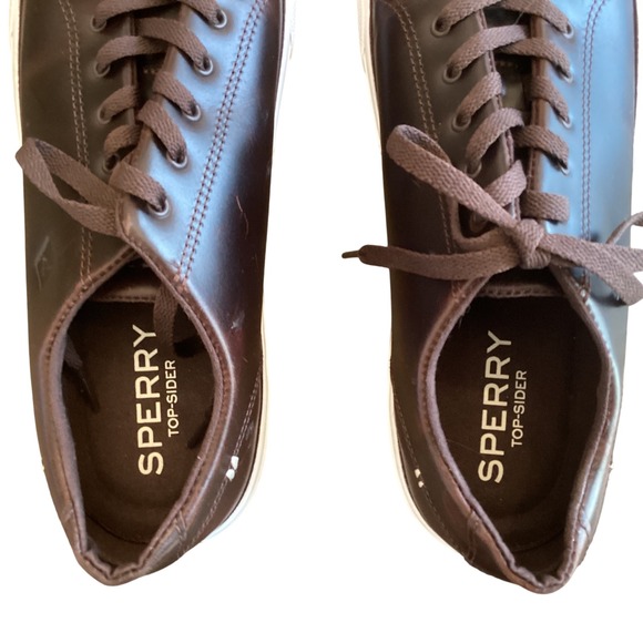 Sperry Top Sider Mens Leather Lace Up Casual Shoes Brown Size 10 - Picture 13 of 15
